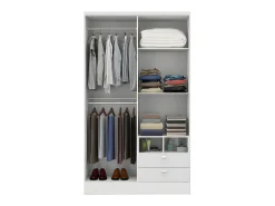 Armário ODILON - 4 portas - 2 gavetas - C.120 cm - Branco