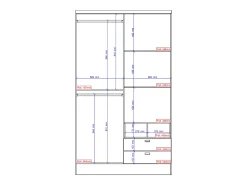 Armário ODILON - 4 portas - 2 gavetas - C.120 cm - Branco