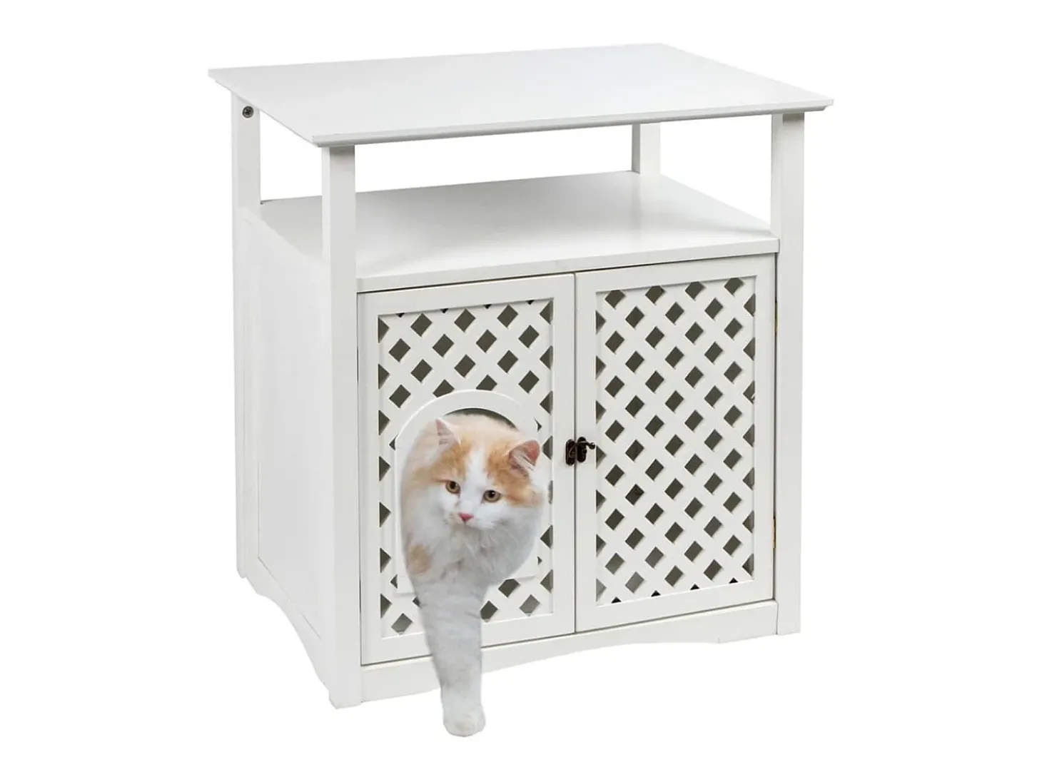 Armário para caixa de areia Helena 64x46x65 cm branco 82662