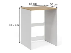 Armário para máquina de lavar branco/artesanal 68x60x88.2 viktor