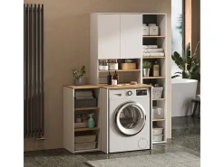 Armário para máquina de lavar branco/artesanal 68x60x88.2 viktor