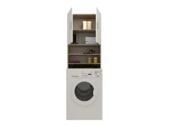 Armário para máquina de lavar roupa haaus Fyn, Carvalho Sonoma/Branco, 65 x 27 x 190 cm