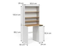 Armário para máquina de lavar branco/artesanal 93.6x60x88.2 viktor