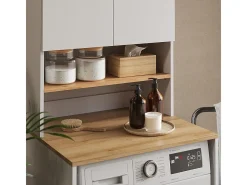 Armário para máquina de lavar branco/artesanal 68x60x88.2 viktor