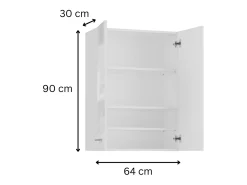 Armário para máquina de lavar, 30 x 64 x 90 cm, Branco Mate