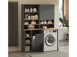 Armário para máquina de lavar carvalho antracite/goldkraft 68x60x88.2 viktor