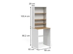 Armário para máquina de lavar branco/artesanal 66x60x88.2 viktor