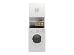 Armário para máquina de lavar roupa haaus Fyn, branco, 65 x 27 x 190 cm