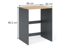 Armário para máquina de lavar carvalho antracite/goldkraft 68x60x88.2 viktor