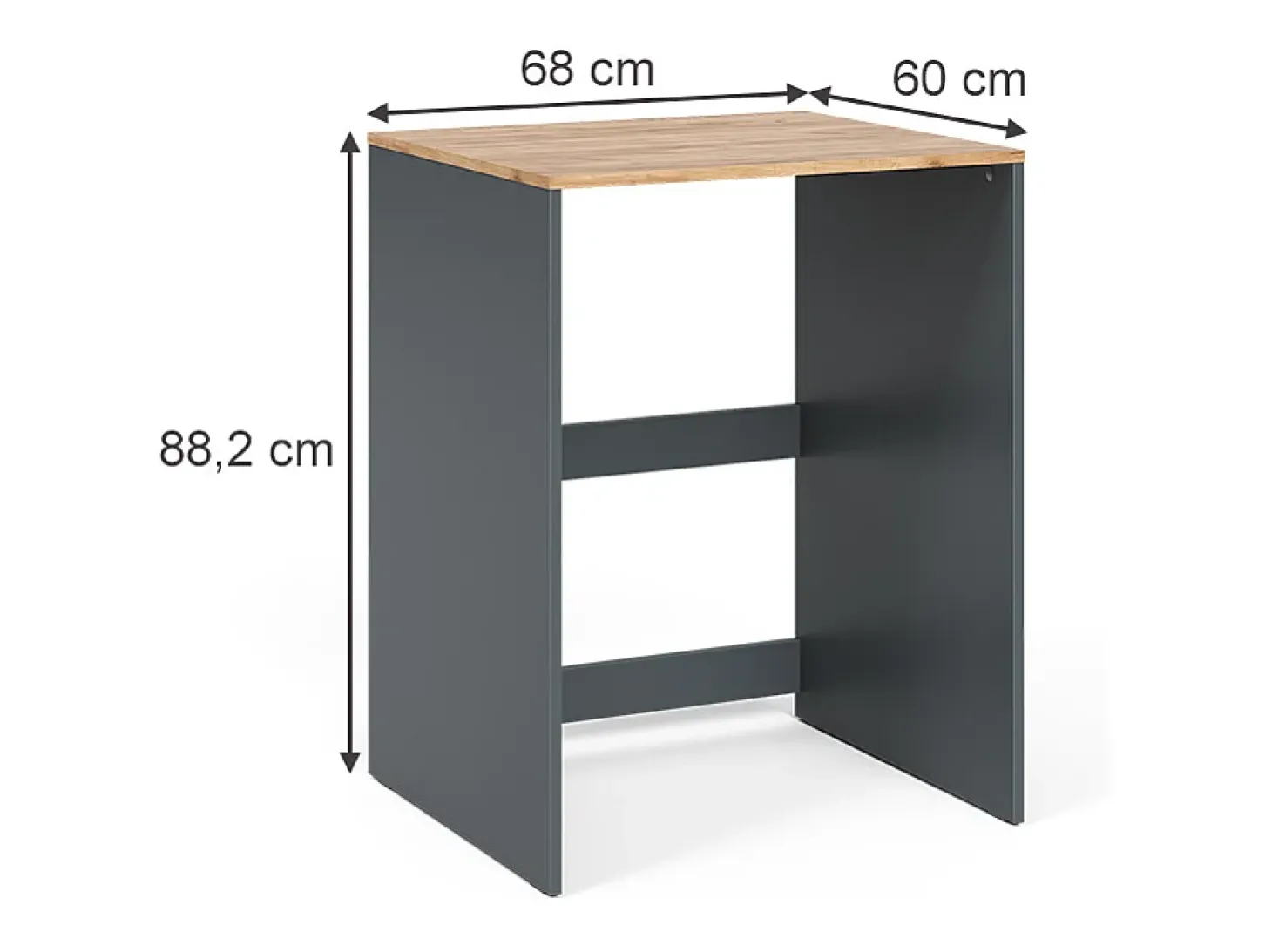 Armário para máquina de lavar carvalho antracite/goldkraft 68x60x88.2 viktor