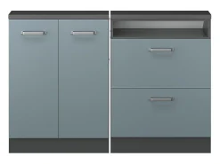 Armário sótão azul acinzentado/antracite 120x46x81.6 rion