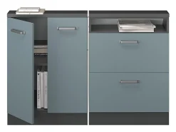 Armário sótão azul acinzentado/antracite 120x46x81.6 rion