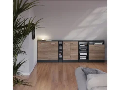 Armário sótão sonoma/antracite 120x46x81.6 rion