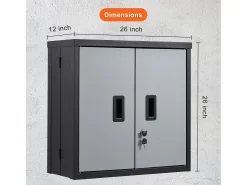 Armário SucceBuy de Parede Dobrável, Armazenamento de Garagem de 66cm, Montagem na Parede, 109kg, Perfeito para Otimizar o Espaço de Armazenamento