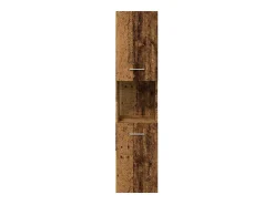 Armário suspenso de WC 30x30x130cm deriv. madeira madeira velha
