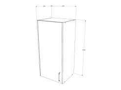 Armário suspenso haaus Malmo, 1 porta, Carvalho Artisan/Argile, 50 x 42 x 104 cm