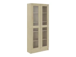 Armário vitrine derivados de madeira carvalho sonoma