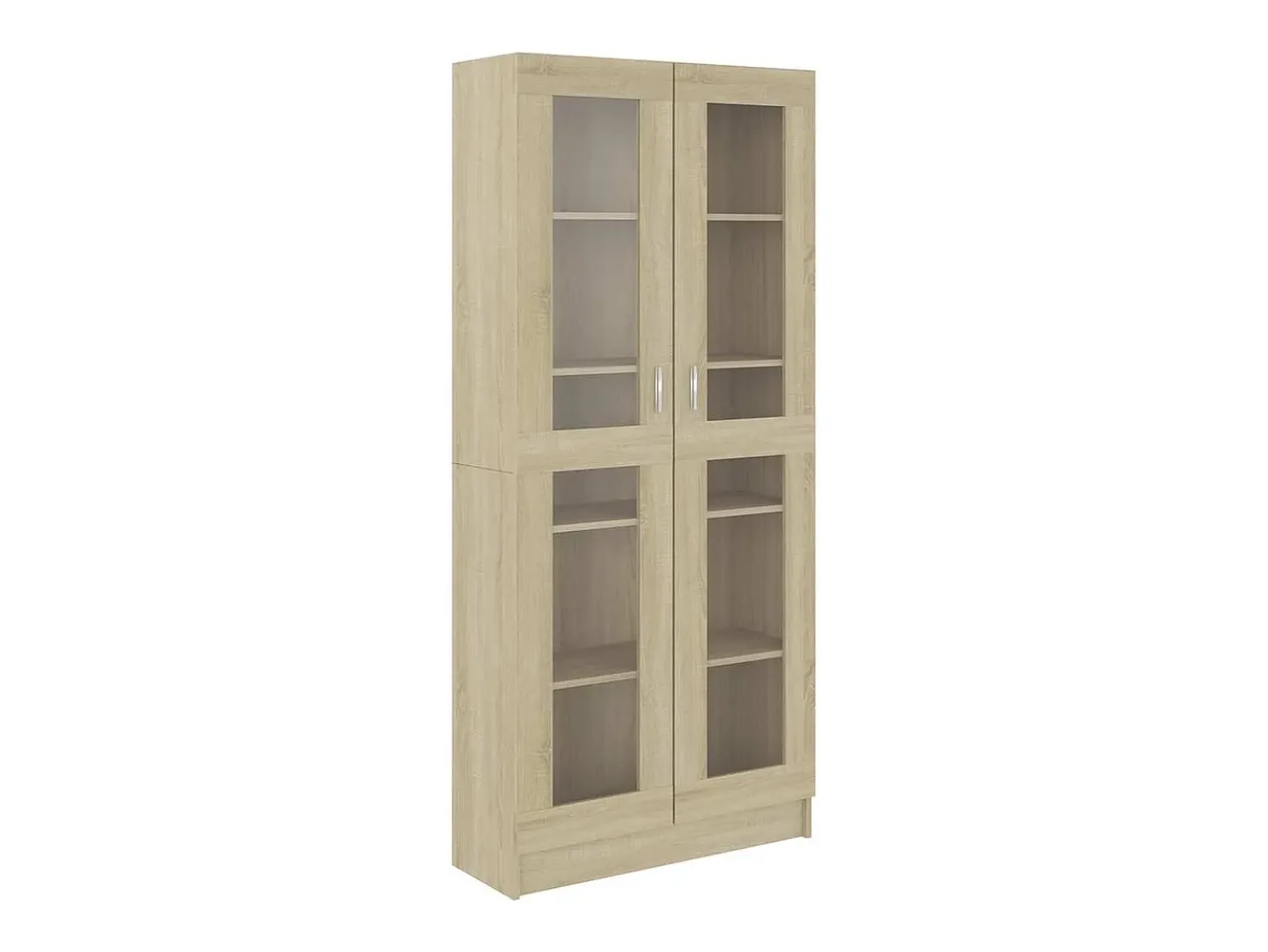 Armário vitrine derivados de madeira carvalho sonoma