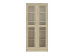 Armário vitrine derivados de madeira carvalho sonoma