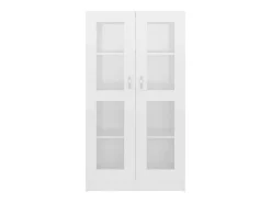 Armário vitrine derivados de madeira branco brilhante