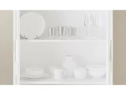 Armário vitrine 82,5x30,5x185cm derivados de madeira branco