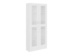 Armário vitrine 82,5x30,5x185cm derivados de madeira branco
