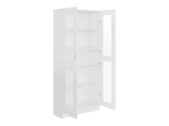 Armário vitrine 82,5x30,5x185cm derivados de madeira branco