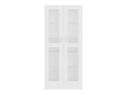 Armário vitrine 82,5x30,5x185cm derivados de madeira branco