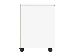 Arquivador móvel c/ rodas 45x38x54 cm derivados madeira branco
