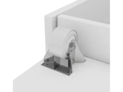 Arquivador 52x50x75 cm - com rodas - 2 gavetas - corrediças individuais - branco