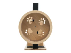Arranhador para gatos 80×40×152 cm - com 4 plataformas - 2 casinhas para gatos - rolo para gatos - arranhador para gatos - natural