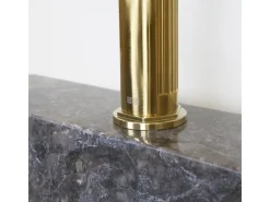 Art Deco Misturadora de lavatório baixa em dourado escovado Essebagno