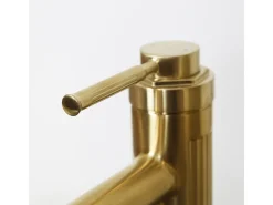 Art Deco Misturadora de lavatório baixa em dourado escovado Essebagno