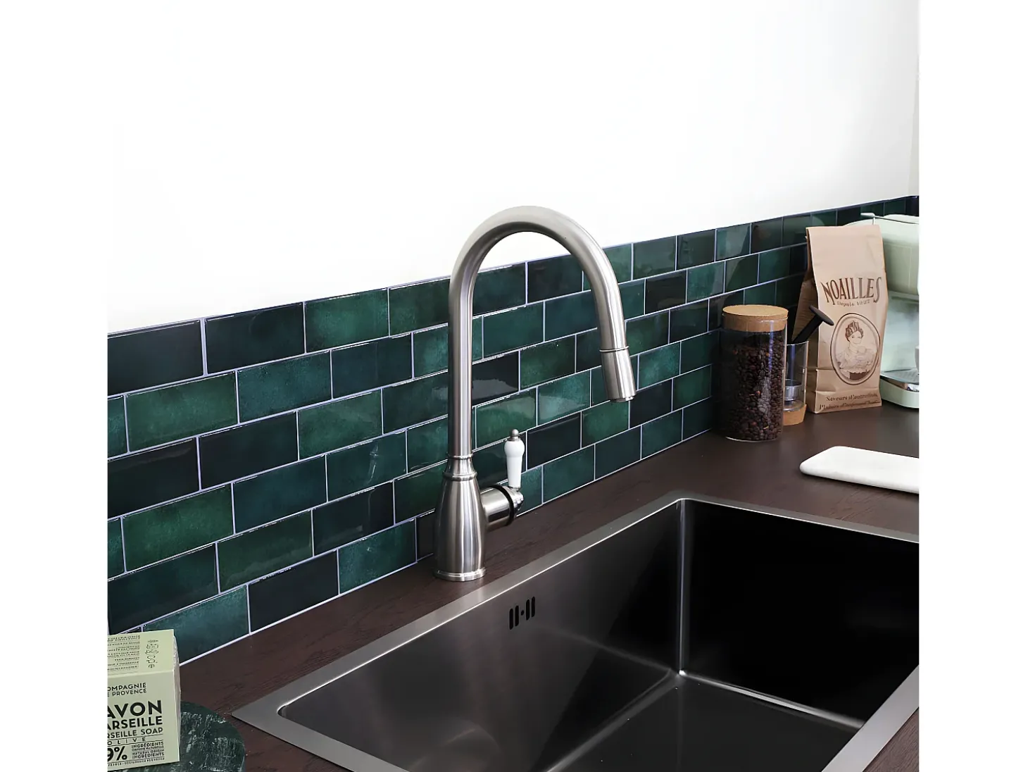 Ascott misturador para lava-loiça com chuveiro extraível em aço inoxidável Essebagno