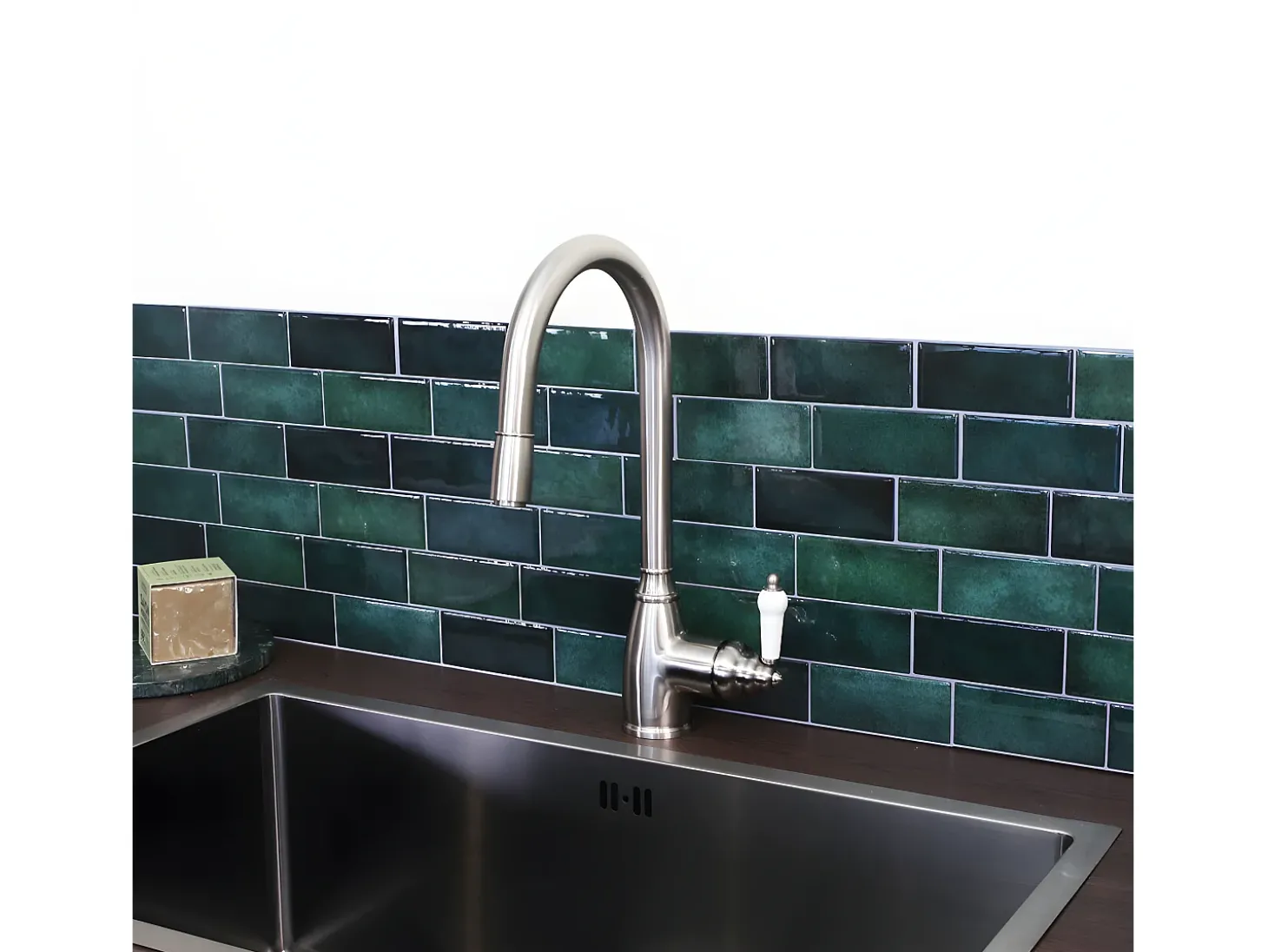 Ascott misturador para lava-loiça com chuveiro extraível em aço inoxidável Essebagno