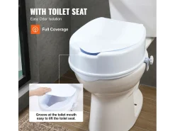 Assento de Sanita Elevado SucceBuy, 12,7 cm de Altura, Capacidade para 136 kg, Elevação Universal, Branco