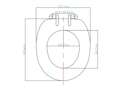 Assento de vaso sanitário articulado de madeira resistente com fechamento suave para banheiro branco e vermelho 19_0000726