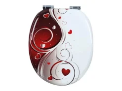 Assento de vaso sanitário articulado de madeira resistente com fechamento suave para banheiro branco e vermelho 19_0000726