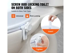 Assento de vaso sanitário elevado branco SucceBuy 10 cm, instalação rápida, plástico resistente, capacidade 136 kg, universal e higiênico