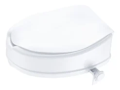 Assento de vaso sanitário elevado branco SucceBuy 10 cm, instalação rápida, plástico resistente, capacidade 136 kg, universal e higiênico