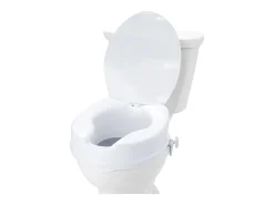 Assento de vaso sanitário elevado branco SucceBuy 10 cm, instalação rápida, plástico resistente, capacidade 136 kg, universal e higiênico