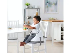 Assento elevatório para bebé 2 em 1 Baby Base Ardósia com arnês de 3 pontos e tabuleiro lavável
