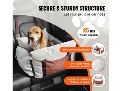 Assento Elevatório para Câniço Automóvel SucceBuy, Tamanho Pequeno (Até 11 kg), Cor Cinzento