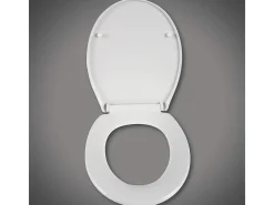 Assento sanitário branco com dobradiça de fechamento suave e tampa de liberação rápida 19_0000672
