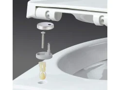 Assento sanitário branco com dobradiça de fechamento suave e tampa de liberação rápida 19_0000672