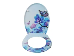 Assento sanitário com abaixamento automático em plástico rígido com padrão de borboleta - roxo 19_0000694