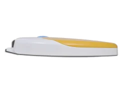 Assento sanitário com fechamento suave para adultos e crianças branco e amarelo 02_0002893