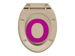 Assento sanitário com fechamento suave oval bege 02_0002922