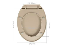 Assento sanitário com fechamento suave oval bege 02_0002922