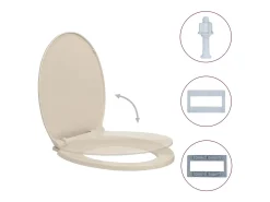 Assento sanitário com tampa de fechamento suave oval cor damasco 02_0002919